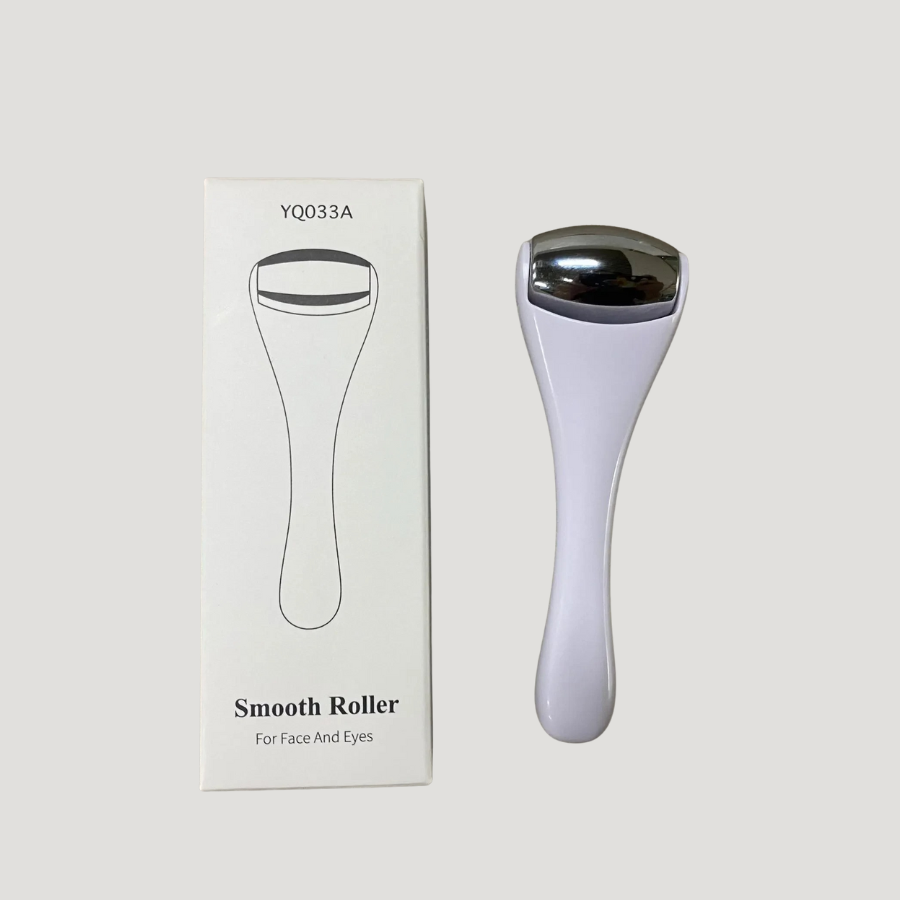Stainless Steel Facial Ice Roller – Mini Eye Roller for Puffiness