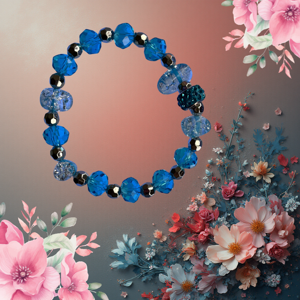 Blue Charm Bracelet - Elegant Fashion Jewelry