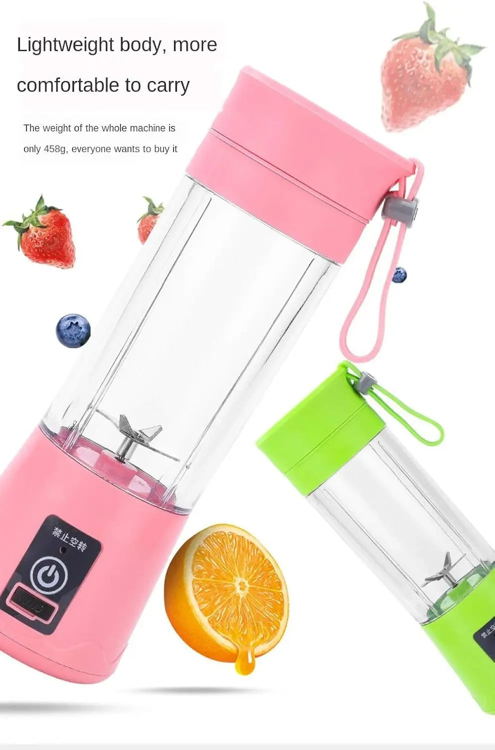 Portable USB Rechargeable Mini Juicer – Electric Smoothie & Fruit Juice Blender